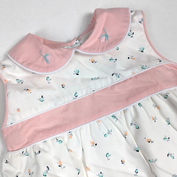 Dondolo Bubble Girls Sz 2 Bella Calico Classic Floral Preppy Boutique Cream - Picture 2 of 7